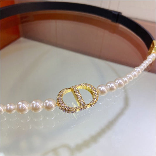 CD Pink Beaded Belt