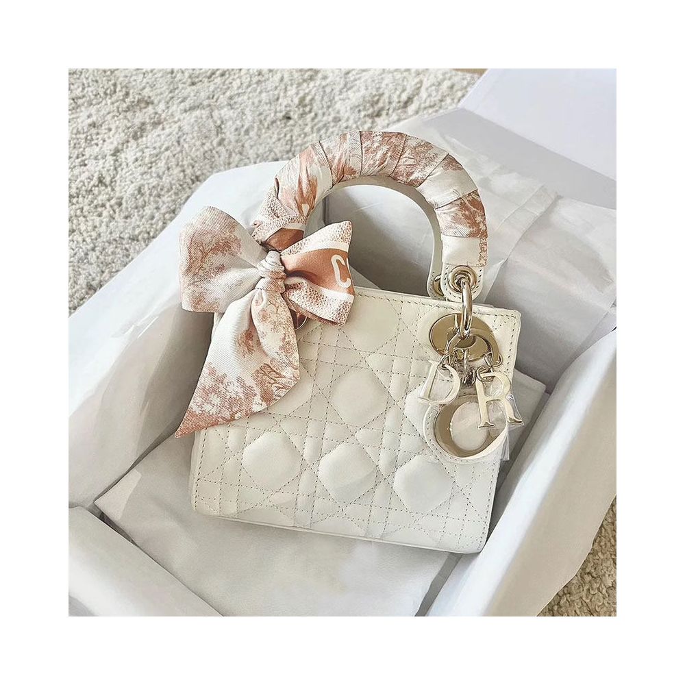 2025 New Women s Genuine Leather Lady Dior Handbag High End Luxury Quilted Handbag Fashionable Shoulder Crossbody Bag image 0