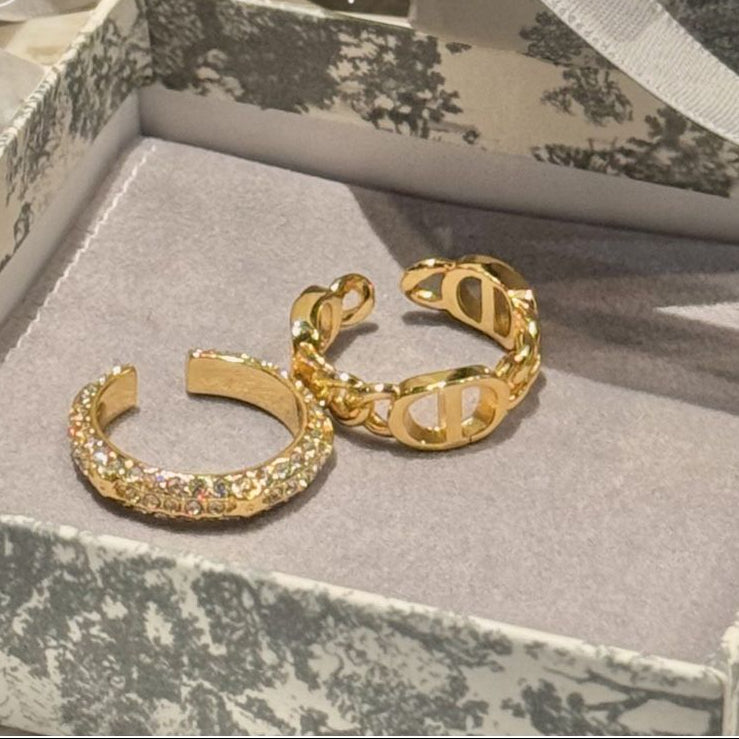 CD logo double rings - Silver/Gold