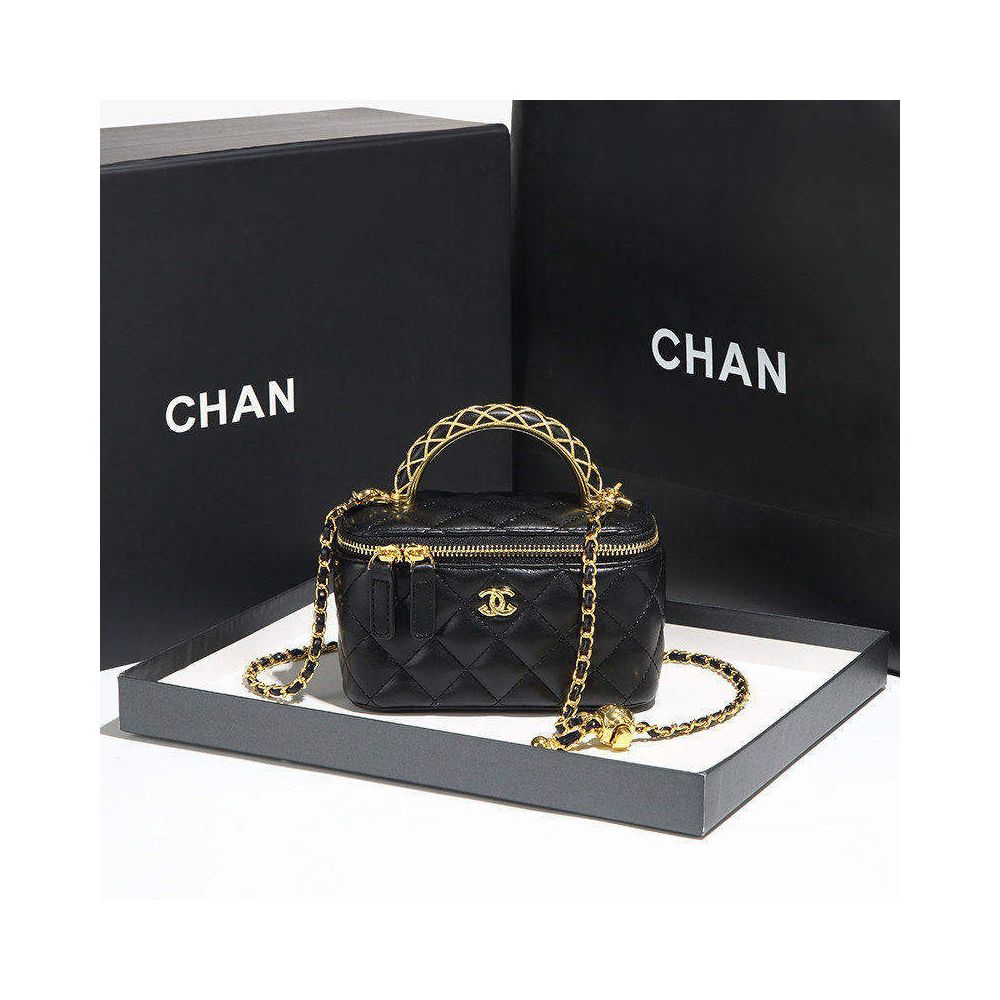 Chanel Mini Box Bag for Women 2026 New Style Chanel inspired Handbag Makeup Bag Quilted Chain Shoulder Crossbody Bag image 0