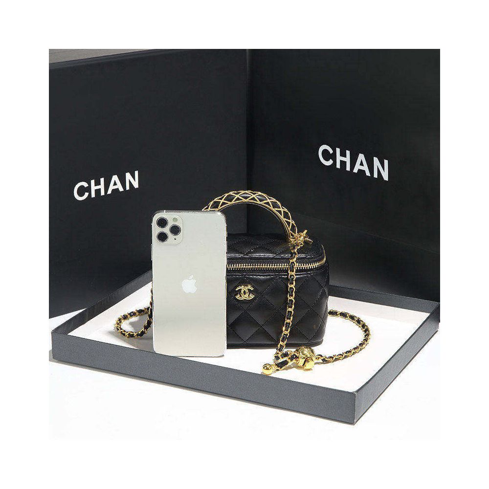Chanel Mini Box Bag for Women 2026 New Style Chanel inspired Handbag Makeup Bag Quilted Chain Shoulder Crossbody Bag image 2