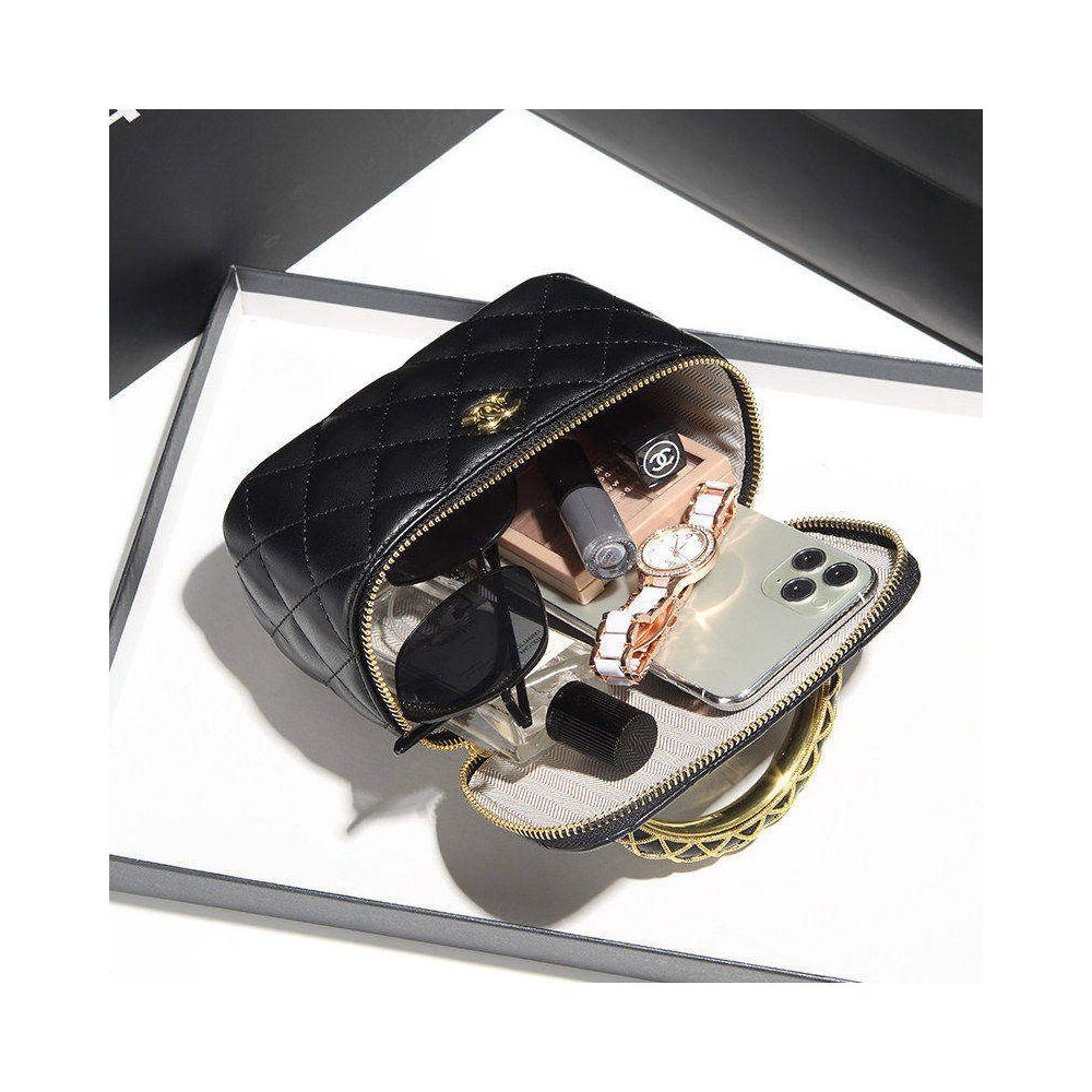 Chanel Mini Box Bag for Women 2026 New Style Chanel inspired Handbag Makeup Bag Quilted Chain Shoulder Crossbody Bag image 3