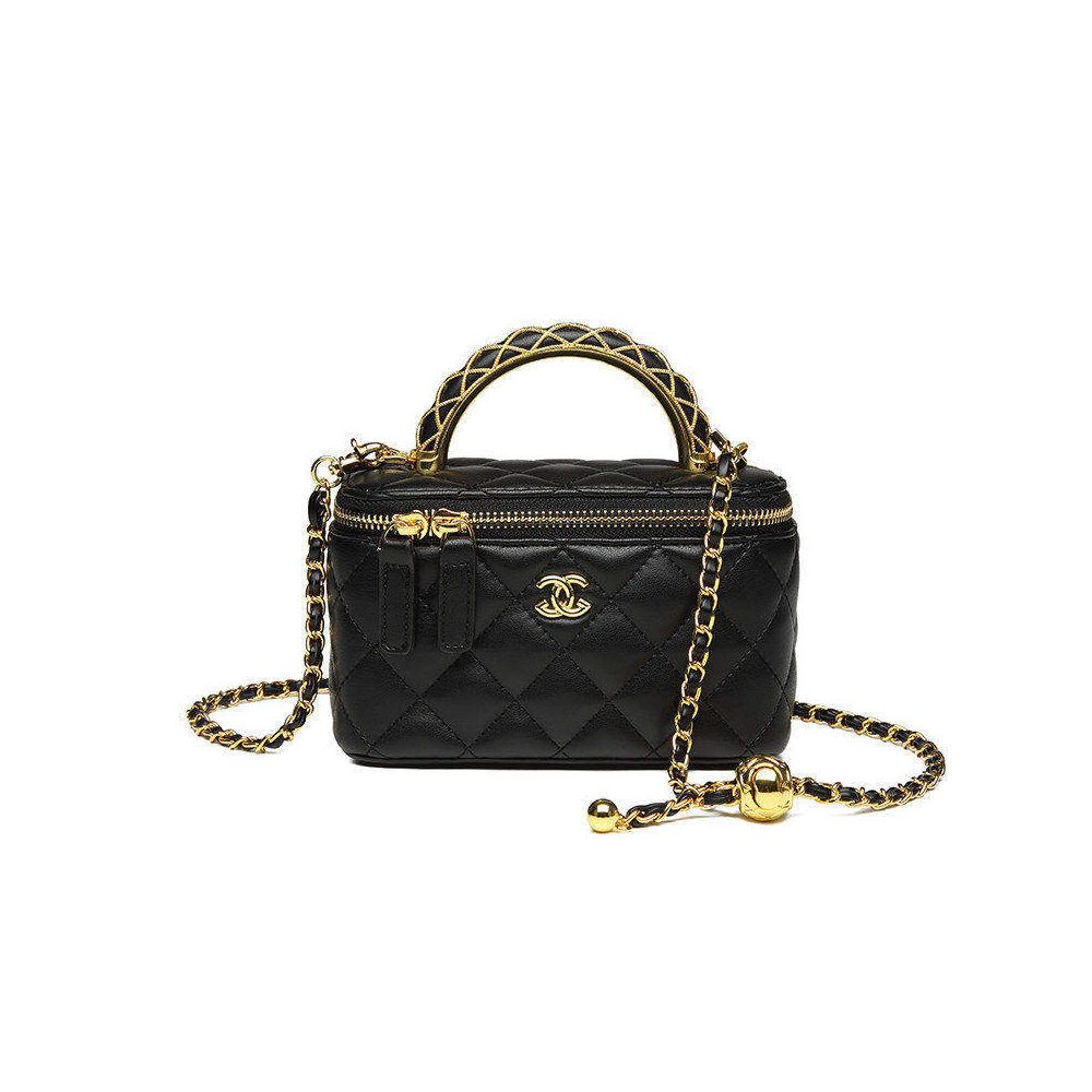 Chanel Mini Box Bag for Women 2026 New Style Chanel inspired Handbag Makeup Bag Quilted Chain Shoulder Crossbody Bag image 4