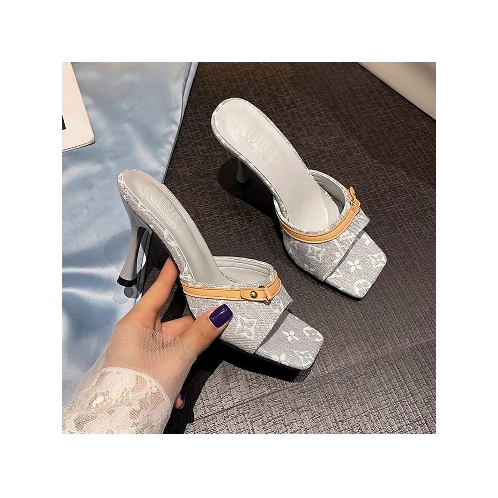 LV 2025 Summer Denim Open toe Heels / 9CM / Variants Available
